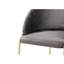 Chaises de style moderne 2 pièces en velours et pieds en métal enduit-117842339