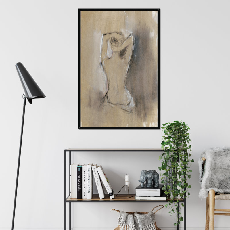 Contemporary Draped Figure I - Painting, 122cm H x 81cm W, Wrapped Canvas