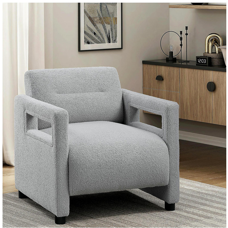 Fauteuil d'appoint 1 pièce Luxury, Gris