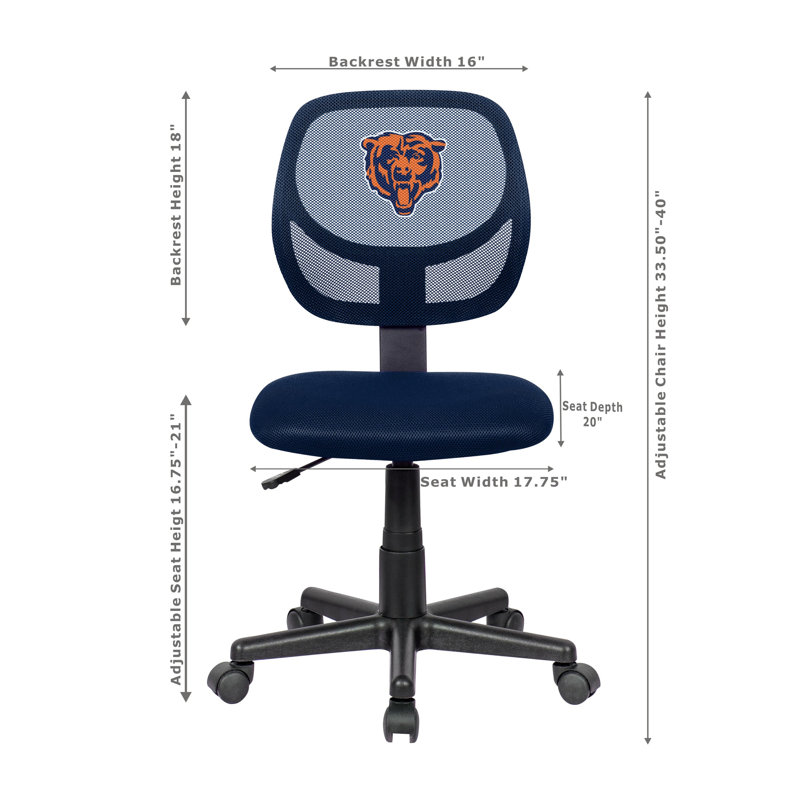 NFL Armless Task Chair, Chicago Bears