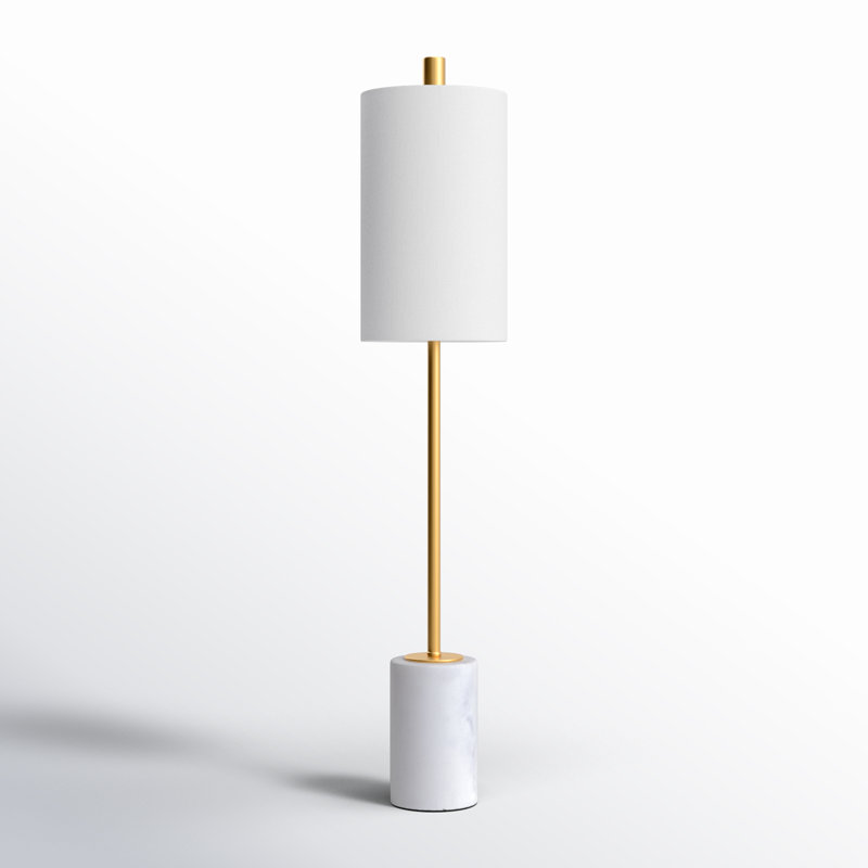 Tregre Marble and Iron Standard Table Lamp