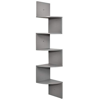 Corner Shelf, 5 Tier Floating Shelves For Wall, Easy-to-assemble Wall Mount Corner Shelves For Bedrooms And Living Rooms