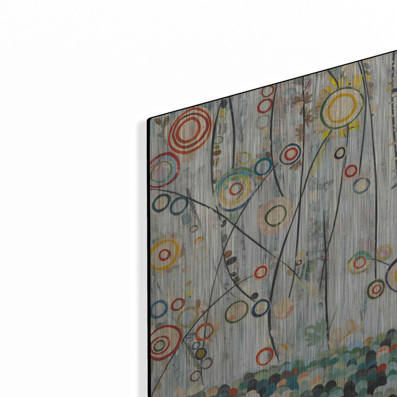 Blooming Meadow by Candra Boggs - Unframed Painting on Metal, 12" H x 12" W x 0.13" D