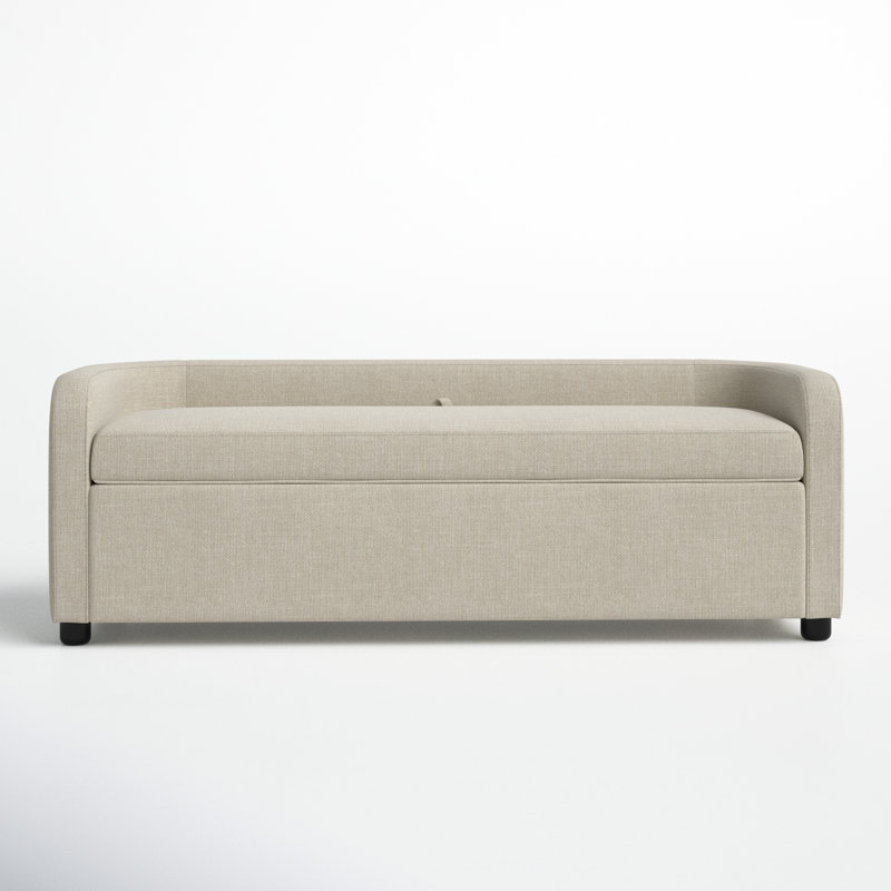 Janina Upholstered Storage Bench , Meridian Cream