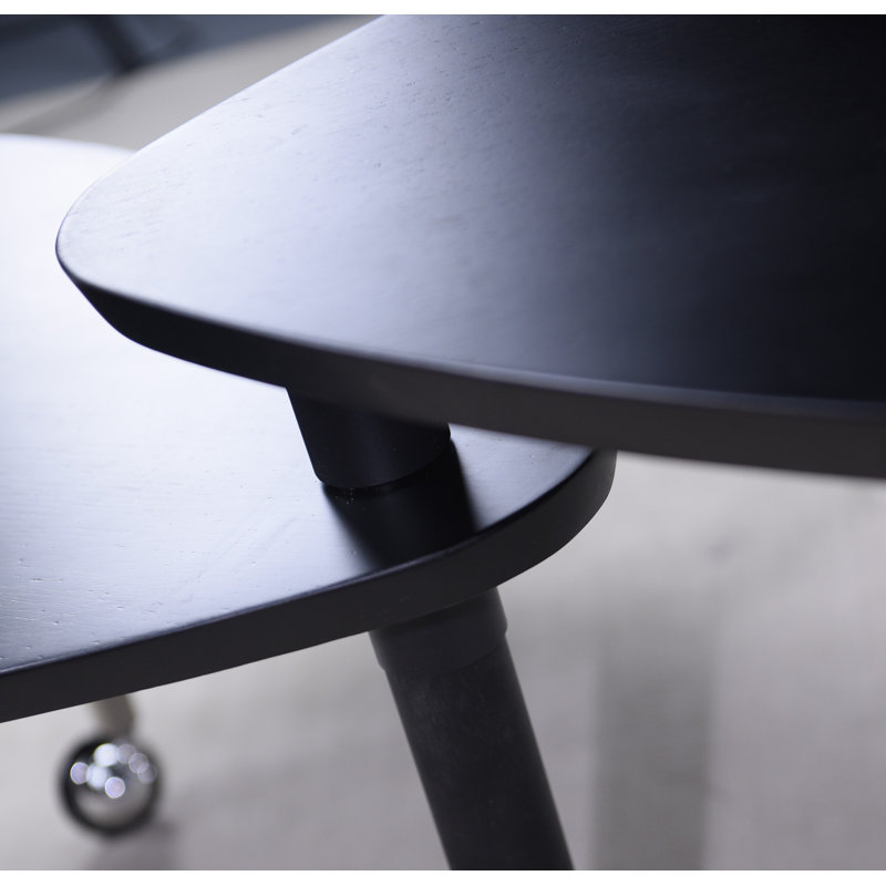 Table basse rotative moderne à 360 degrés pour le salon, pieds en bois massif avec table simple à assembler, mobilier d'appoint en bois rotatif moderne couleur noyer / noir / gris / brun / blanc
