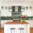1-Light 7.87“Wide Kitchen Island Light with Wave-Ridged Glass Lampshade-93623990
