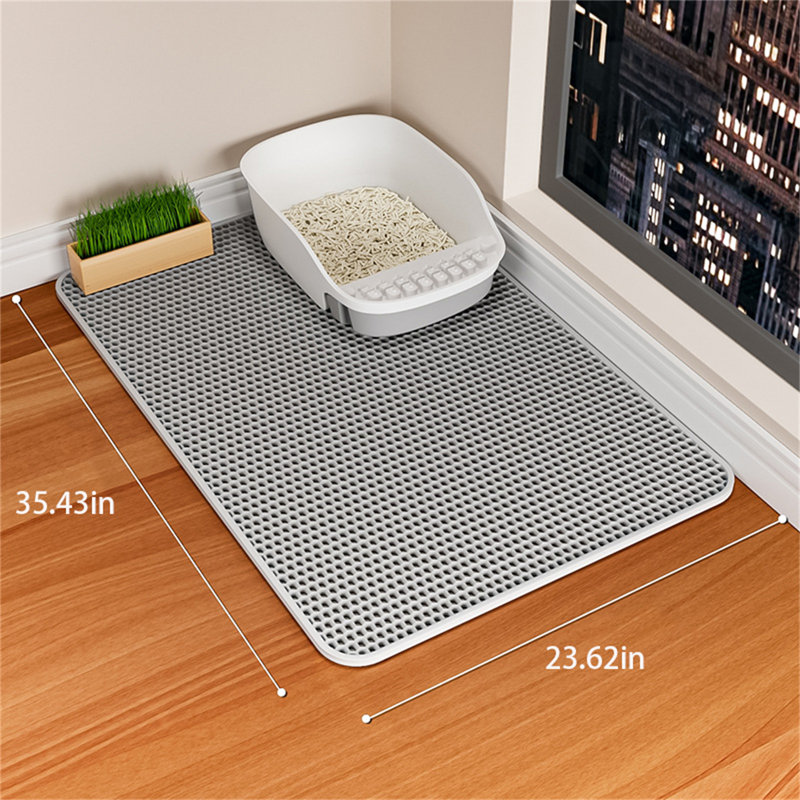 Plastic Litter Mat, 0.3" H x 35.43" W x 23.62" D