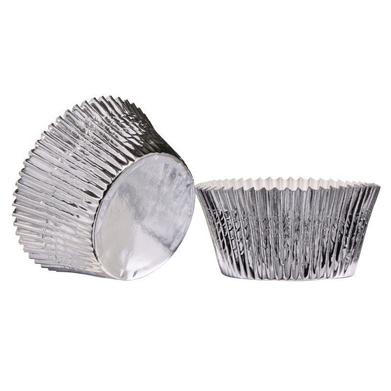 Diva 40 Piece Large Cupcake Cases, Silver