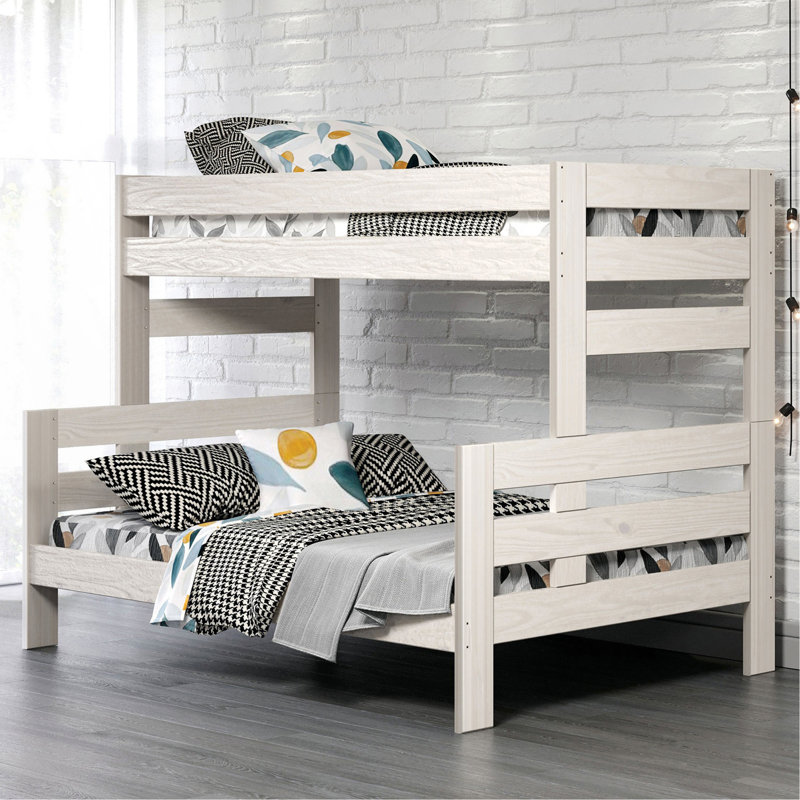  Planches de lit superposé rustique en bois, Blanc