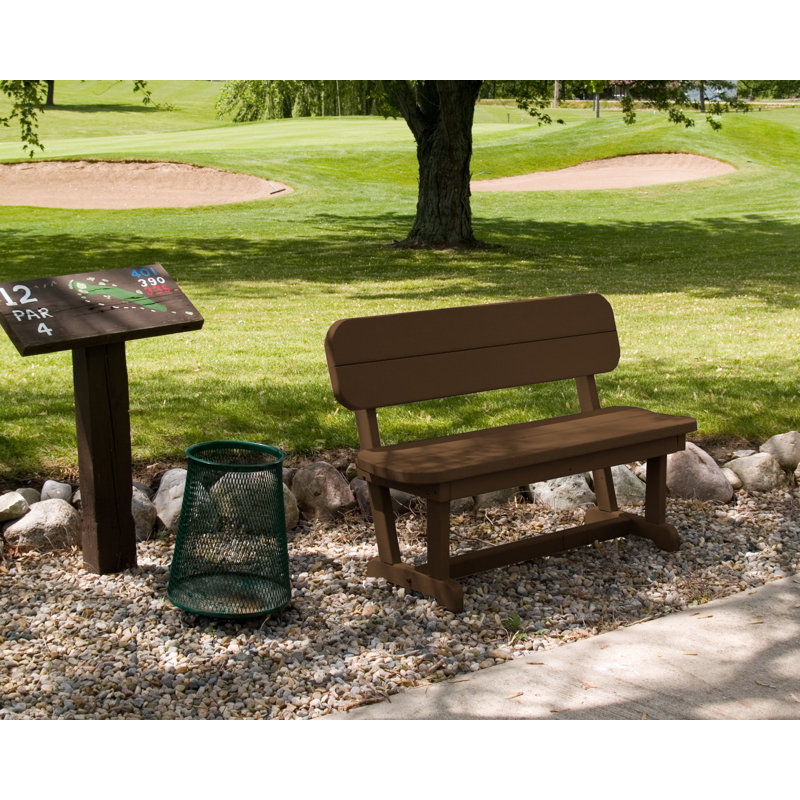 Banc de parc POLYWOOD, Acajou, Avec, 48 po