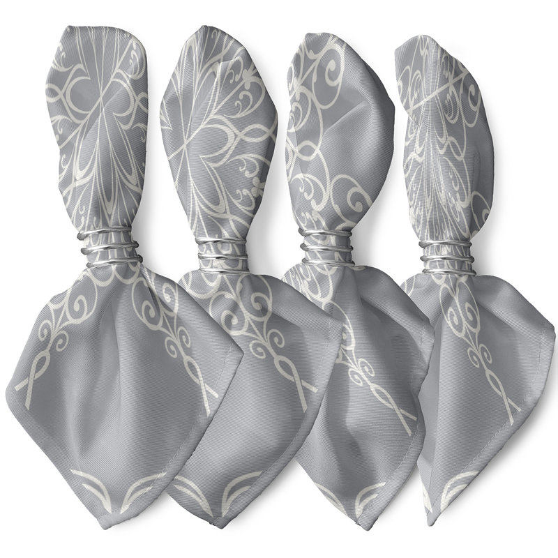 Ensemble de serviettes 4 pièces Snowflake, Gris