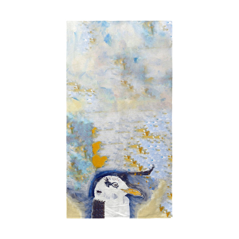 Serviette de plage à droite portrait goéland Rishel