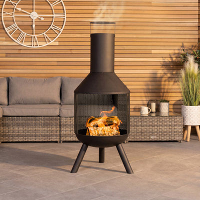 Cylinder Steel Smokeless Chimnea