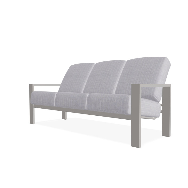 Canapé trois places à coussins profonds Larssen, Denim prouvé, Gris chaleureux
