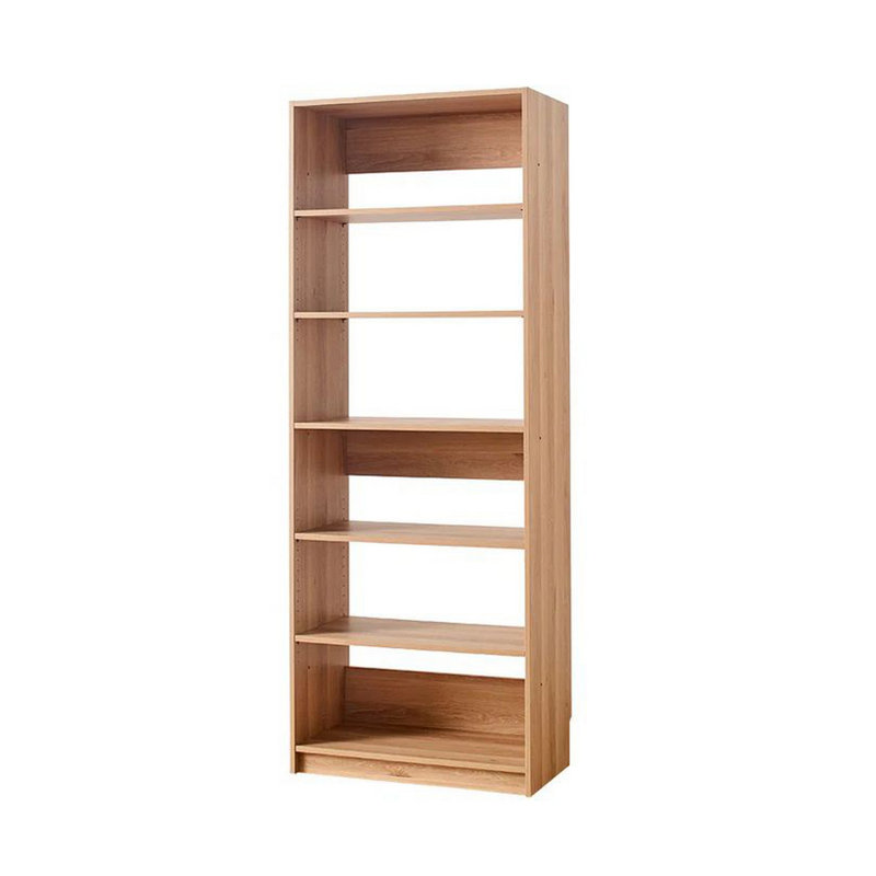 Dee Modular Closet System, 5 Tier Storage Shelves, Wood, Brown/Black