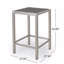 Table de bar d'extérieur à cadre en aluminium 43 po avec plateau en rotin PE