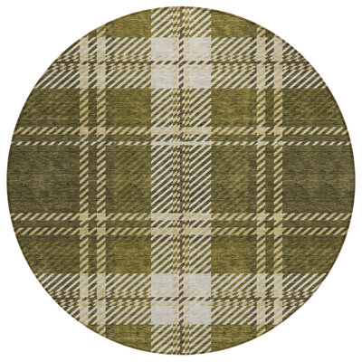 Tapis intérieur lavable rond 8 pi