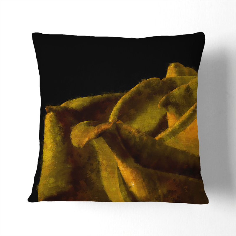 Yellow Rose Flower Vol.2 Square Throw Cushion, 40cm H x 40cm W x 15cm D