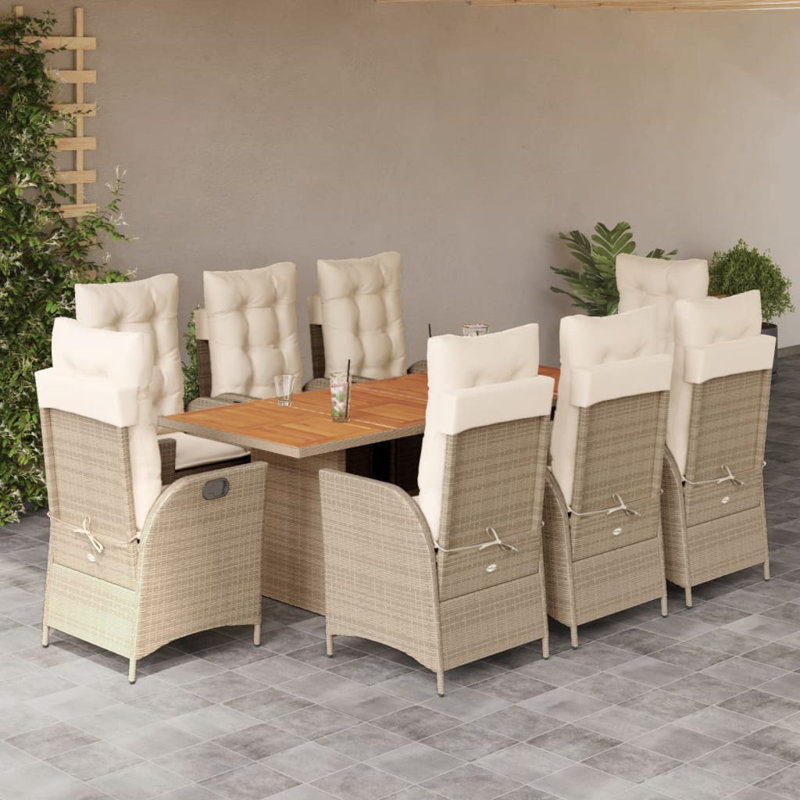 Ensemble repas 7 pièces avec coussins Hokku Designs