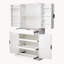 Armoire de cuisine 72 "cannelée avec 3 tiroirs à clavier et 6 tablettes de porte. Armoire de rangement réglable et autoportante pour salle de bain, bureau, vestibule-1827068500
