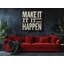 Reproduction d'art sur toile, "Modern Make It Happen", impression typographique sur toile, noir et blanc-2011513536