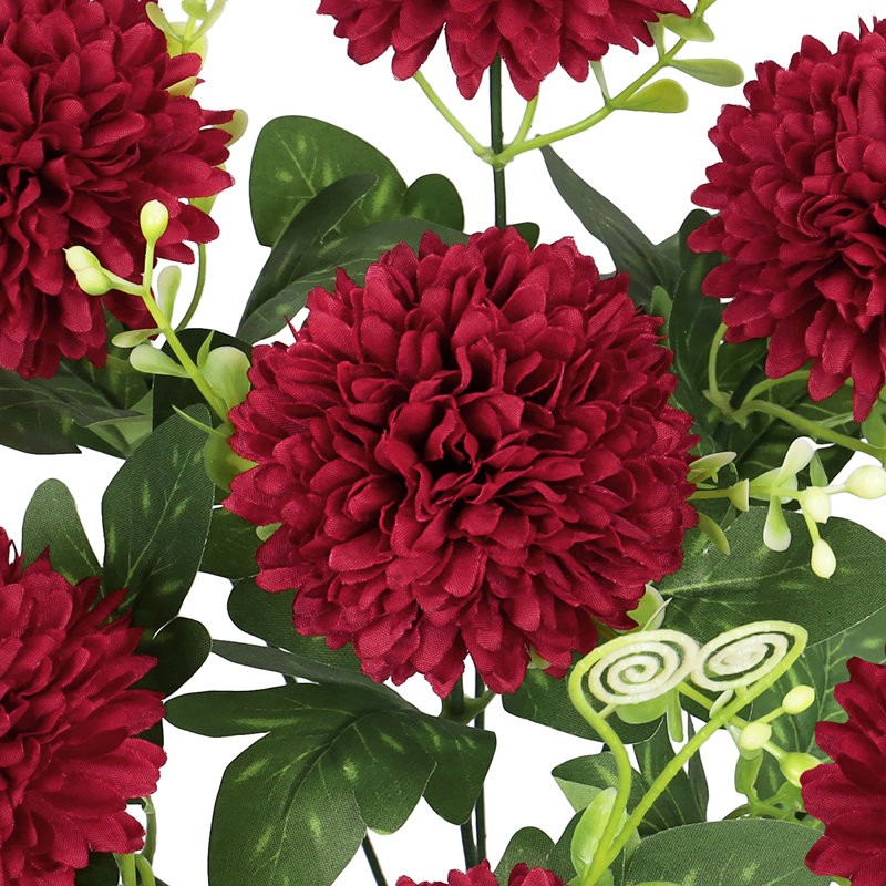 Pom Pom Mum Flower, Rouge