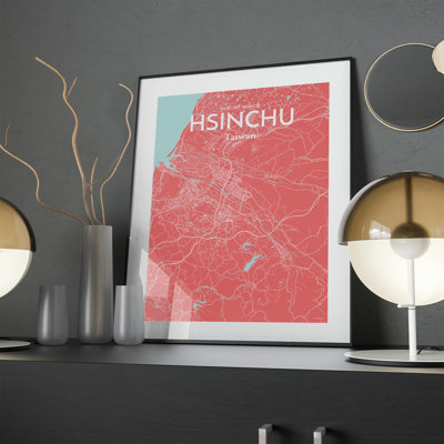 Hsinchu City Map in Maritime 1 Piece Wall Art