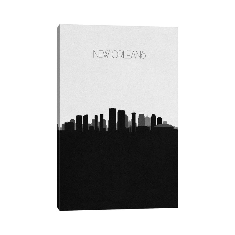New Orleans, Louisiana City Skyline 1 Piece Wrapped Canvas Wall Art, 101.6 cm H x 66.04 cm W x 1.91 cm D