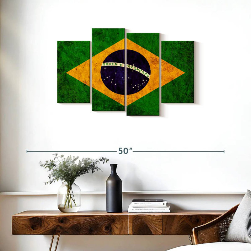 Drapeau brésilien Borges, H 22 po x l 36 po
