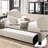 Upholstered Twin Daybed With Versatile Trundle - Fabric Covering, 35" Armrest Height, 330 Lbs Weight Capacity Covered, 8-inch Mattress Preferred