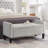Upholstered Tufted Button Storage Bench With Nails Trim,Entryway Living Room Soft Padded Seat With Armrest,Bed Bench -Navy-1360847246