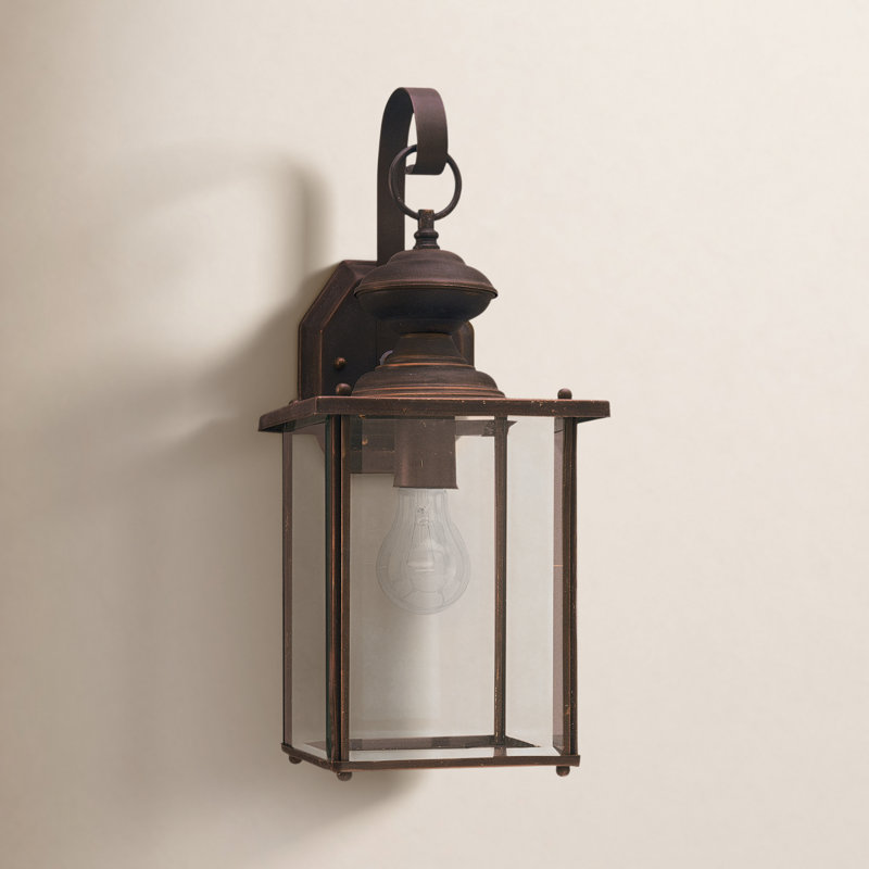 Lanterne murale d'extérieur à une ampoule Tiernan, Bronze antique