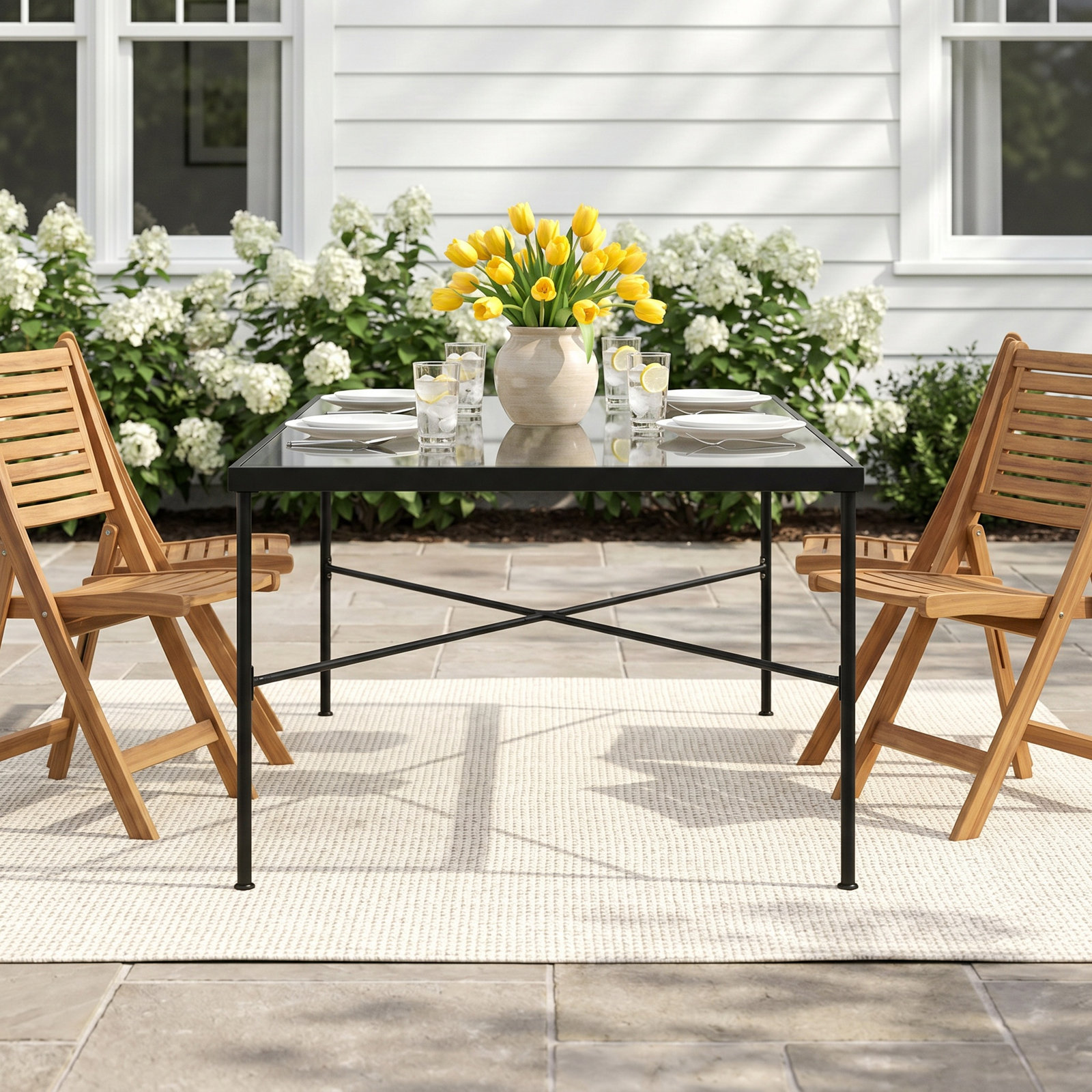Lucier Dining Table, 29" H x 44" W x 84" L 