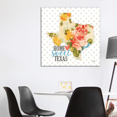 Home Sweet Texas Floral by Misty Michelle - Wrapped Canvas Gallery-Wrapped Canvas Giclée