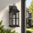 Zanyla 18''H Oil Rubbed Bronze Iron ETL Clear Hammered Glass Outdoor Wall Lantern with Dusk to Dawn-804393044