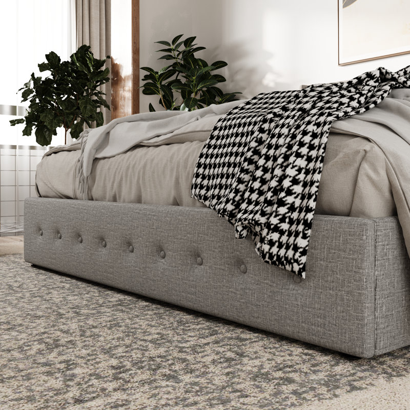 Albertien Lift Up Wingback Upholstered Platform Bed