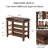 3-Tier Adjustable Shoe Bench With Leather Cushion — Walnut-Finish Entryway Storage Stool For Hallways & Mudrooms-282908565