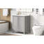 Armoire de salle de bain 30 "avec lavabo gris - porte de meuble-lavabo moderne avec tablette-635659043