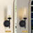 Wall Sconce Light Wall Lamp with Clear Glass Shade (Set of 2)-724807742
