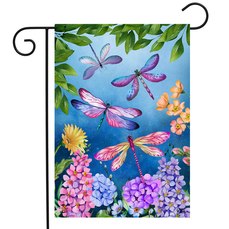 Drapeau de jardin libellules