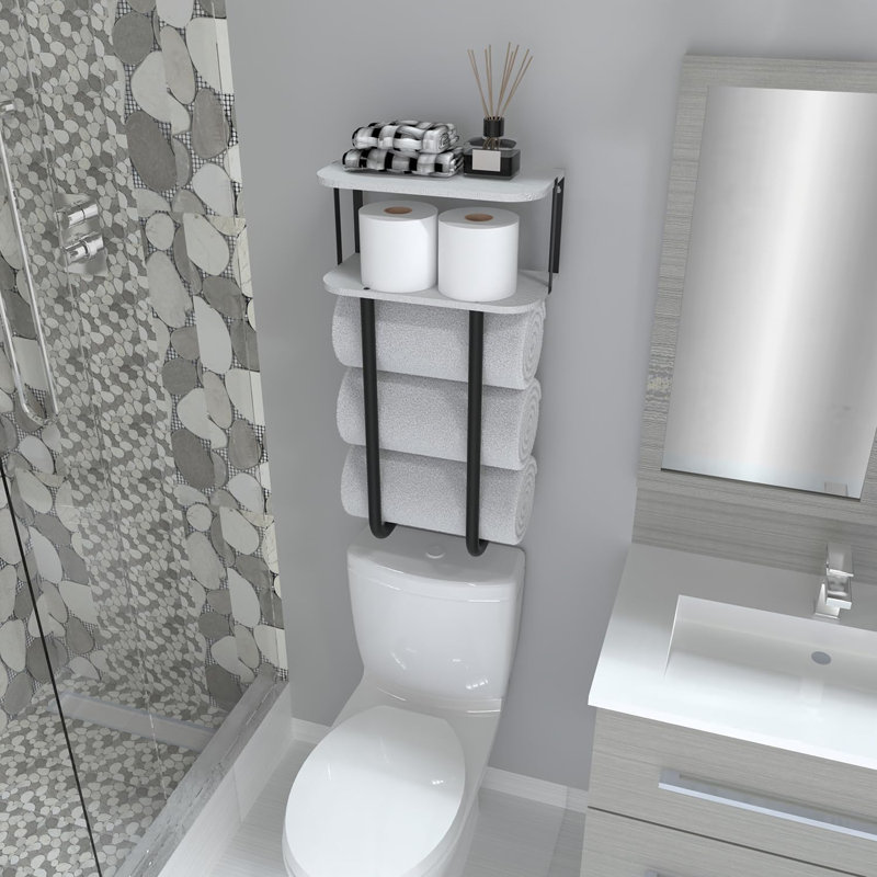 Sunniva Bathroom Shelves, White