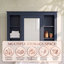 Armoire à pharmacie rectangulaire en panneau de fibres à densité moyenne 35 po avec miroir et 6 tablettes ouvertes-131527467