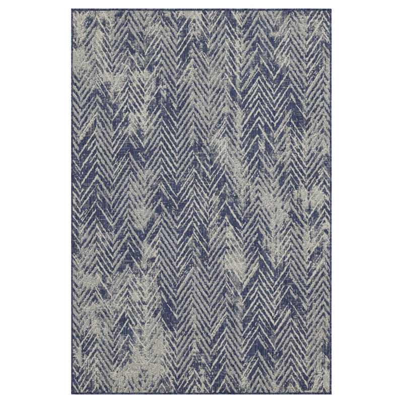 Sunshine GC_HAR2010 Blue 7 Ft. 10 In. X 10 Ft. 3 In. Indoor/Outdoor Area Rug, Blue, Rectangle 7'10" x 10'3"