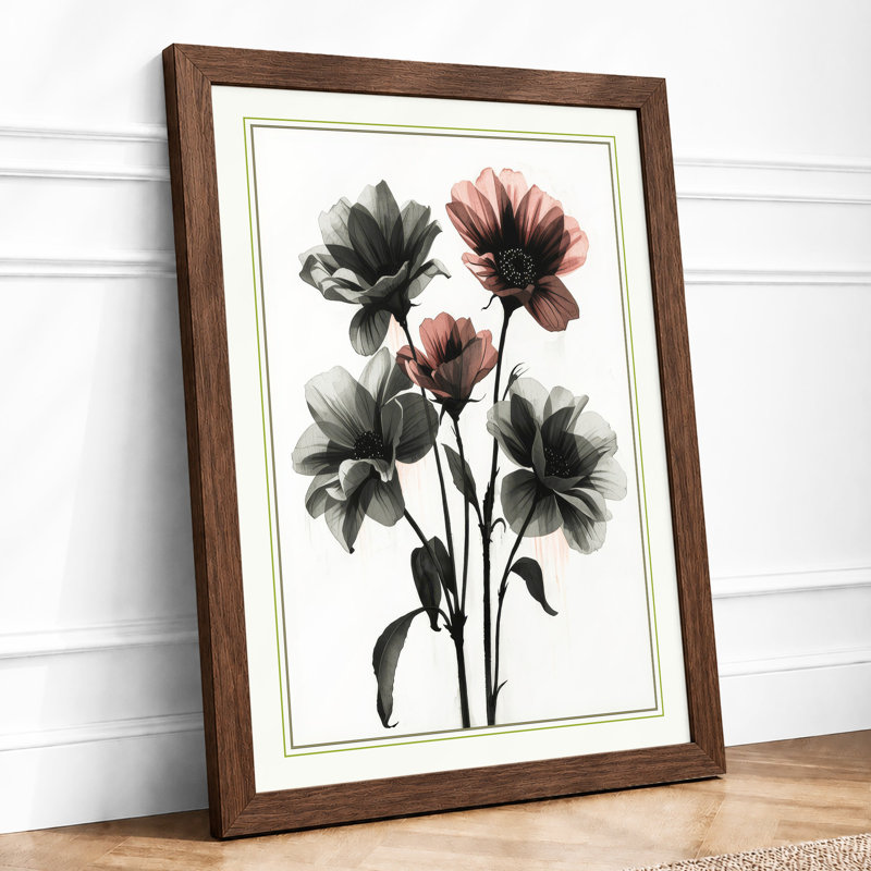 Study Botanical - Framed Print, A2 - 59.4 x 42.0 cm, Walnut