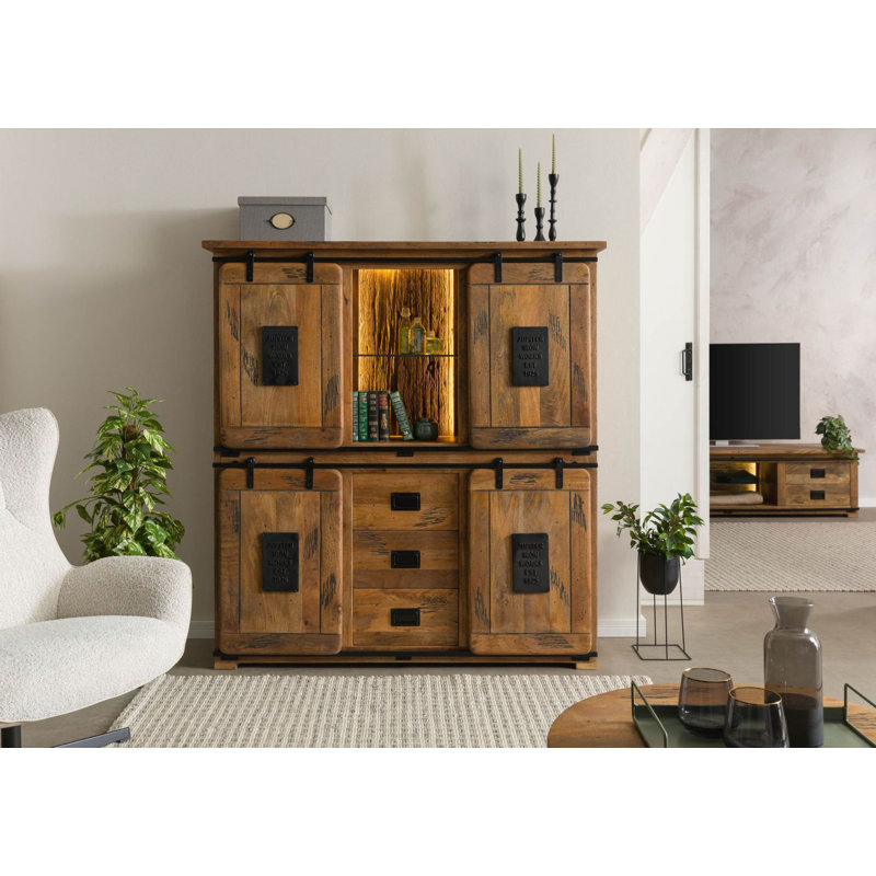 RAILWAY LUX 150cm Solid Wood Sideboard