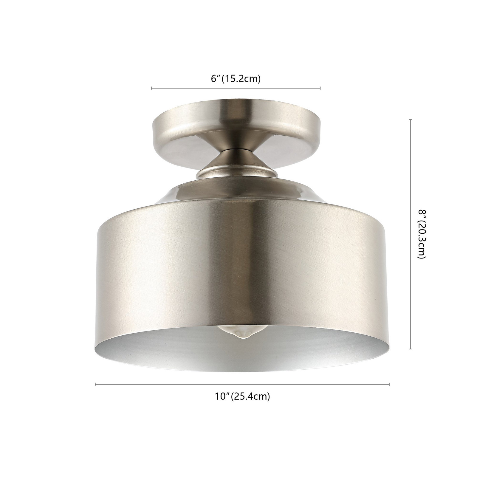 Cavale Single Light Metal Semi Flush Mount