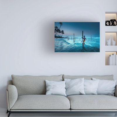 Dmitriy Yevtushyk Fishing At Sunrise Canvas Art