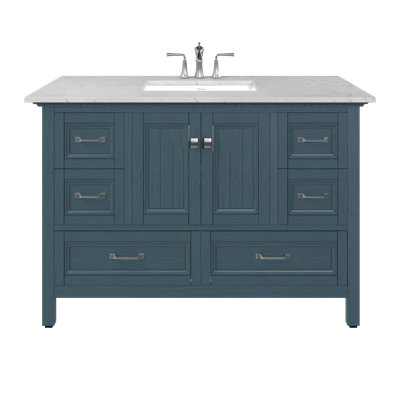 Eviva Britney 48""W x 22""D Bathroom Vanity with Undermount Porcelain Sink -  Red Barrel StudioÂ®, 60E91C8118D34376A550493B2D2D1FDF