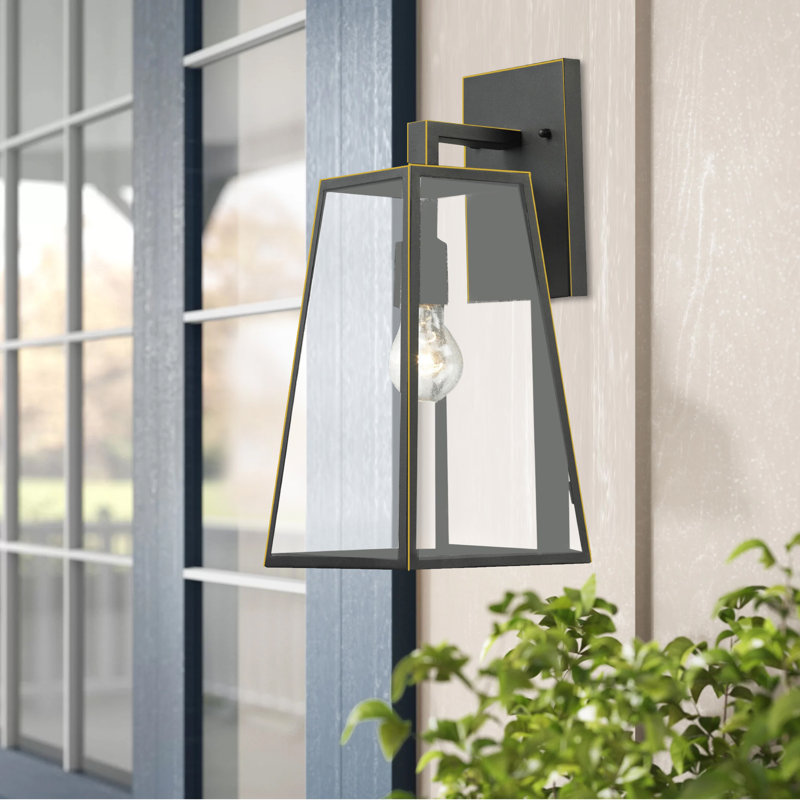 Éclairage mural d'extérieur 1 lumière, Noir impérial, H 19,75 po x l 9 po x P 10,25 po