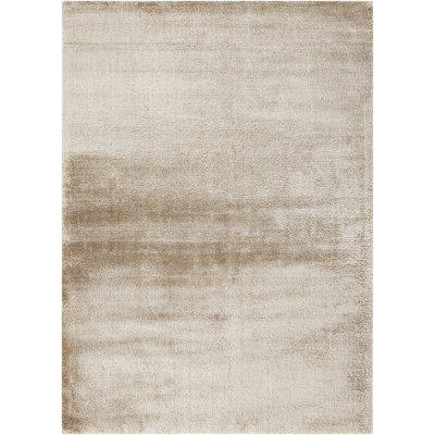 Tapis en mélange de laine et de viscose beige Dunwoody
